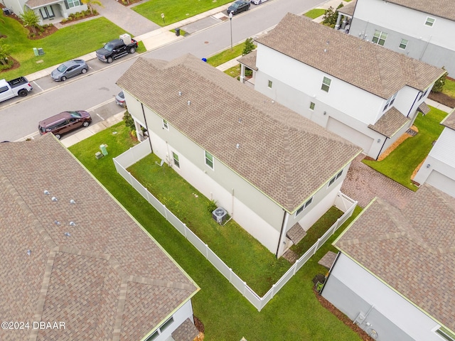 drone / aerial view with a residential view