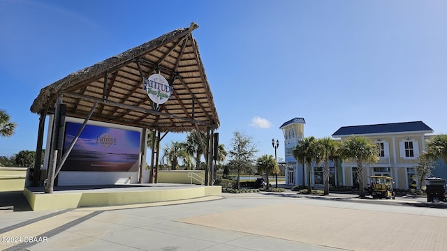 exterior space featuring tile patterned flooring