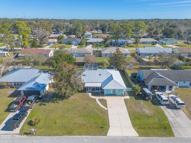 aerial view featuring a residential view