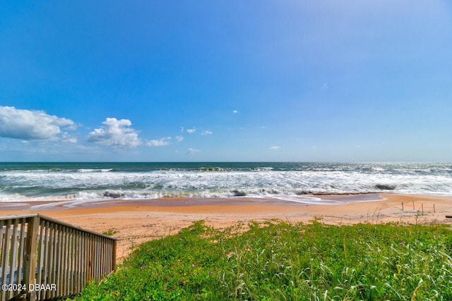 water view featuring a beach view