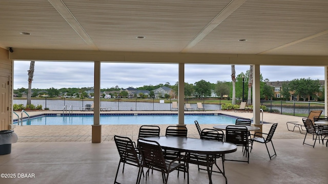 view of pool with a patio area