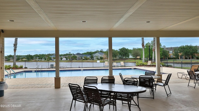 view of pool with a patio