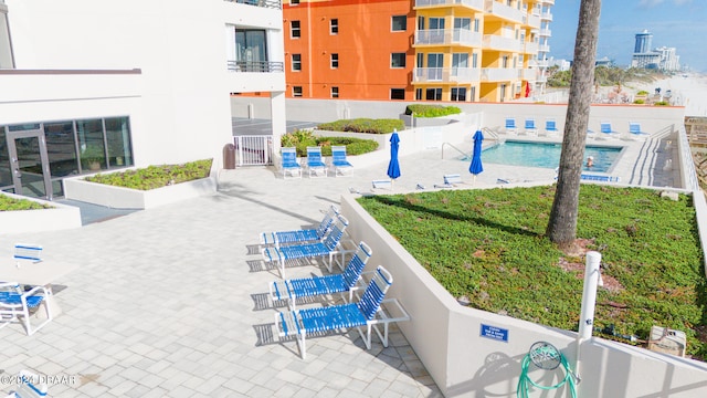 view of pool with a patio