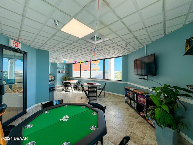 view of recreation room