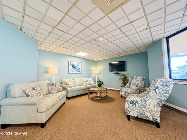 view of carpeted living room