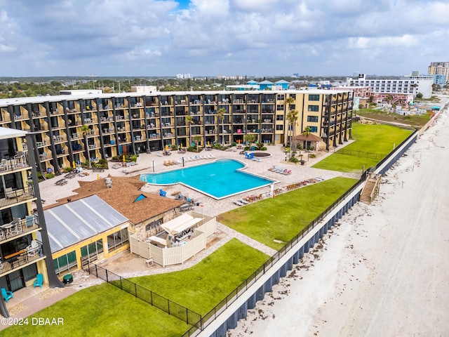 2301 S Atlantic Ave Unit 111, Daytona Beach, FL 32118 - drone / aerial view of a pool area