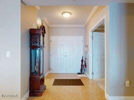 foyer entrance with crown molding