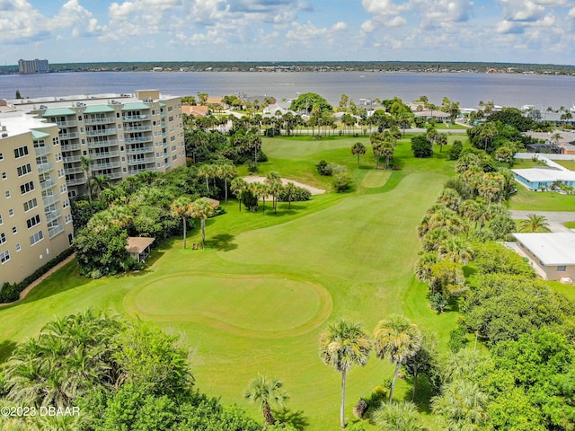 4 Oceans W Blvd Unit 307D, Daytona Beach Shores, FL 32118 - aerial view of apartment complex / building, a golf course, and a nearby body of water
