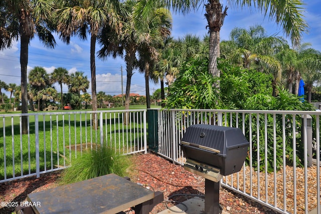 view of patio / terrace featuring grilling area