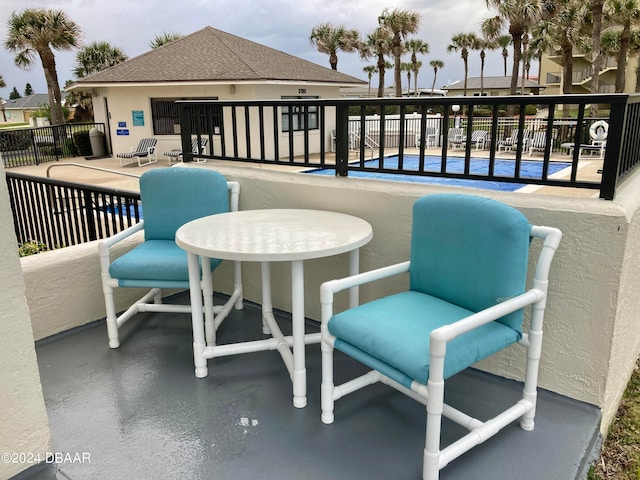 balcony featuring a patio