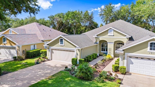 1316 Asher Ct, Ormond Beach, FL 32174 - traditional-style house with stucco siding, concrete driveway, and a garage