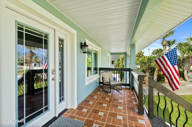 balcony with a porch