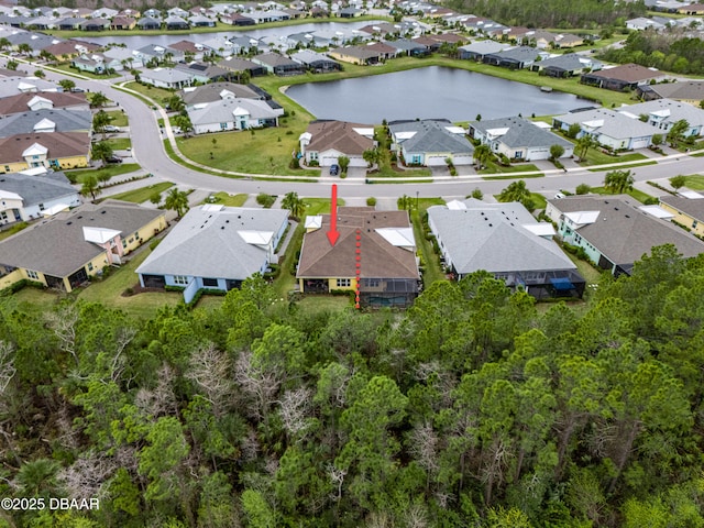 304 Coral Reef Way, Daytona Beach, FL 32124 - birds eye view of property with a water view and a residential view