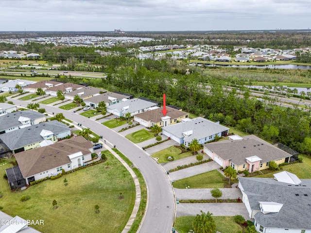 304 Coral Reef Way, Daytona Beach, FL 32124 - birds eye view of property with a water view and a residential view