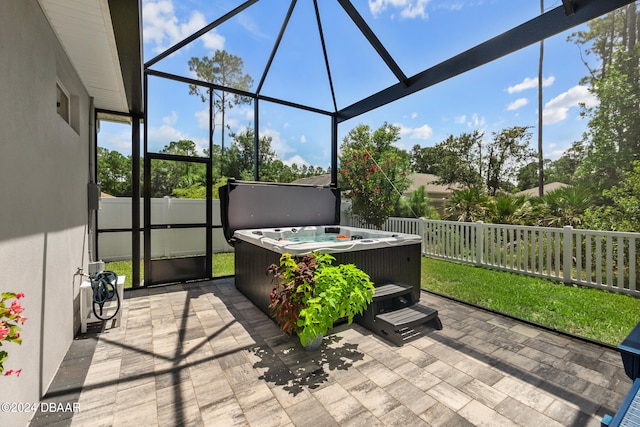 view of sunroom