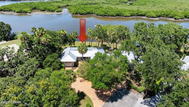 101 Azalea Cir, New Smyrna Beach, FL 32168 - view from above of property with a nearby body of water