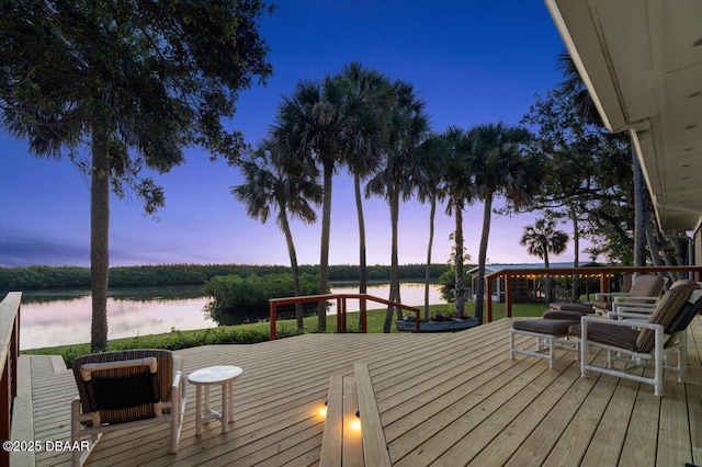 101 Azalea Cir, New Smyrna Beach, FL 32168 - wooden deck featuring a water view