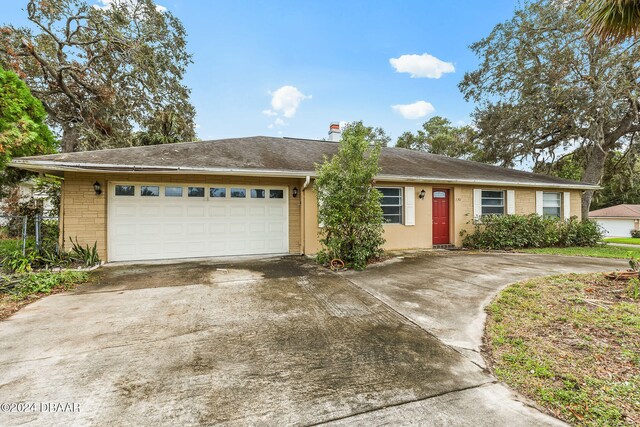 ranch-style house with a garage