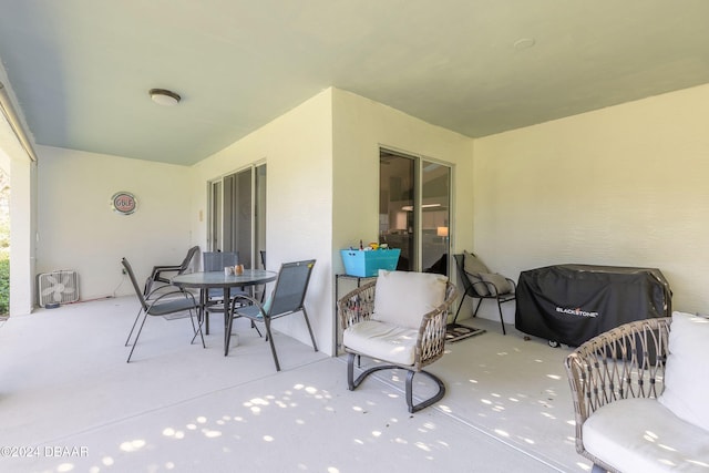 view of patio / terrace featuring a grill