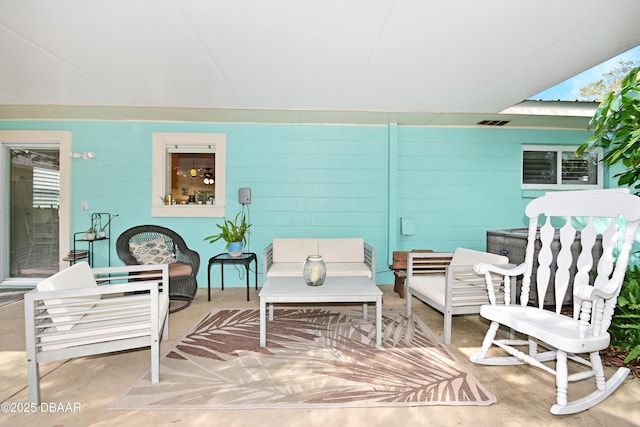 view of patio / terrace with an outdoor hangout area