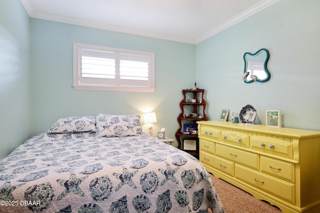 bedroom featuring ornamental molding