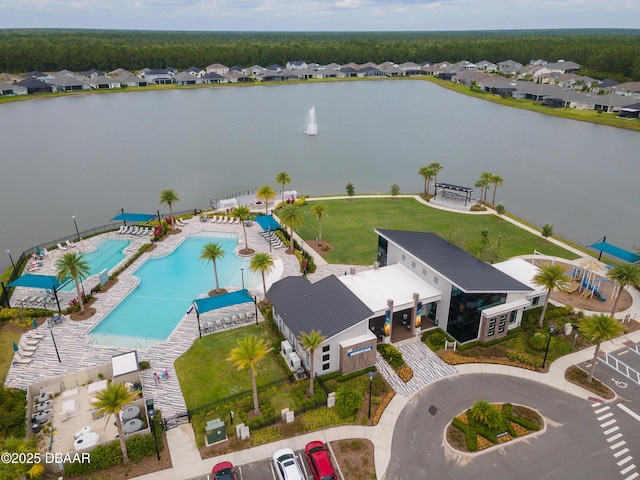 557 Mosaic Blvd, Daytona Beach, FL 32124 - aerial view of residential area featuring a pool area and a nearby body of water