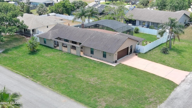 aerial view featuring a residential view