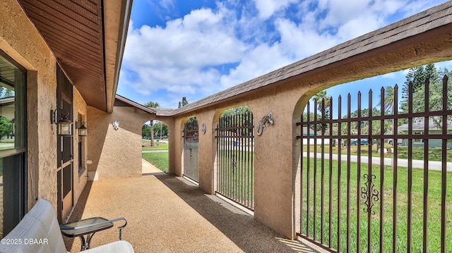 view of patio / terrace with fence