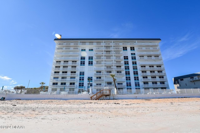 view of property featuring a view of the beach