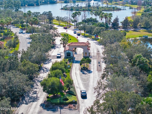 1372 Lombardi Ct, Poinciana, FL 34759 - drone / aerial view featuring a water view