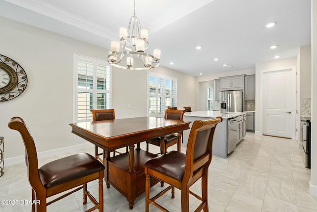 1372 Lombardi Ct, Poinciana, FL 34759 - dining room with a chandelier