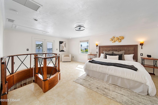 view of tiled bedroom