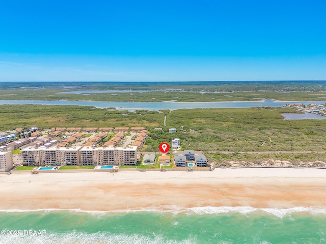 4427 S Atlantic Ave, Ponce Inlet, FL 32127 - drone / aerial view of waterfront with a beach