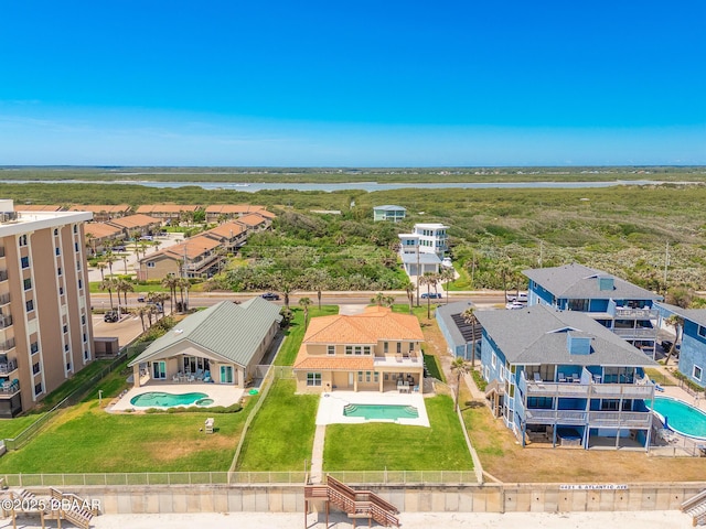4427 S Atlantic Ave, Ponce Inlet, FL 32127 - drone / aerial view of a pool and a large body of water