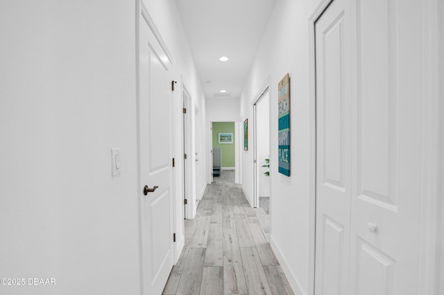 802 Margaritaville Ave, Daytona Beach, FL 32124 - hall featuring recessed lighting, light wood finished floors, and baseboards