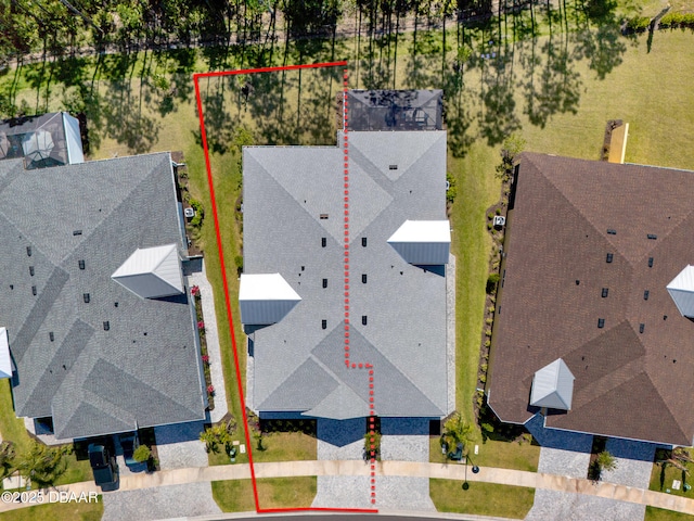 802 Margaritaville Ave, Daytona Beach, FL 32124 - aerial view of property and surrounding area featuring property parcel outlined