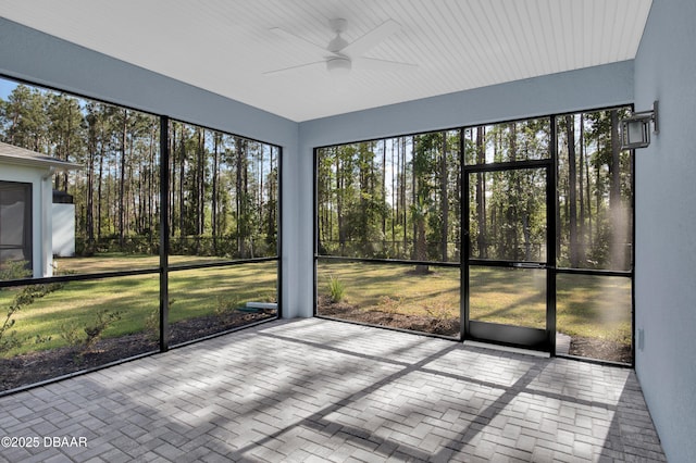 802 Margaritaville Ave, Daytona Beach, FL 32124 - unfurnished sunroom with ceiling fan