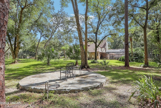 view of yard with a patio