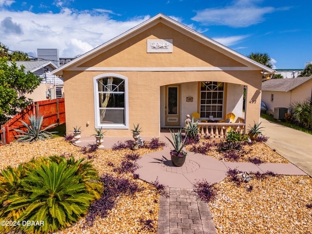 bungalow with central AC and covered porch