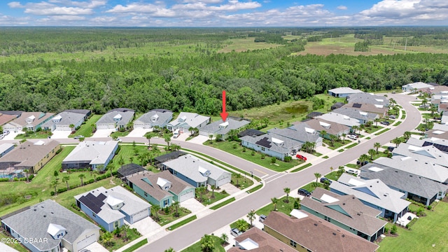 500 Barefoot Life Ln, Daytona Beach, FL 32124 - aerial overview of property's location featuring a heavily wooded area and nearby suburban area