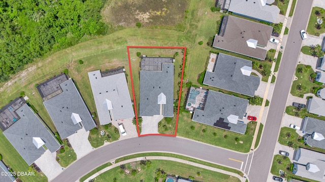 500 Barefoot Life Ln, Daytona Beach, FL 32124 - aerial view of residential area with property boundaries highlighted