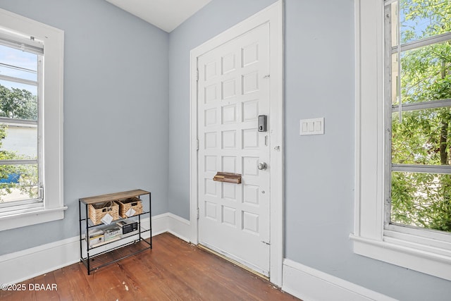401 N Oleander Ave, Daytona Beach, FL 32118 - foyer with plenty of natural light, dark wood-type flooring, and baseboards