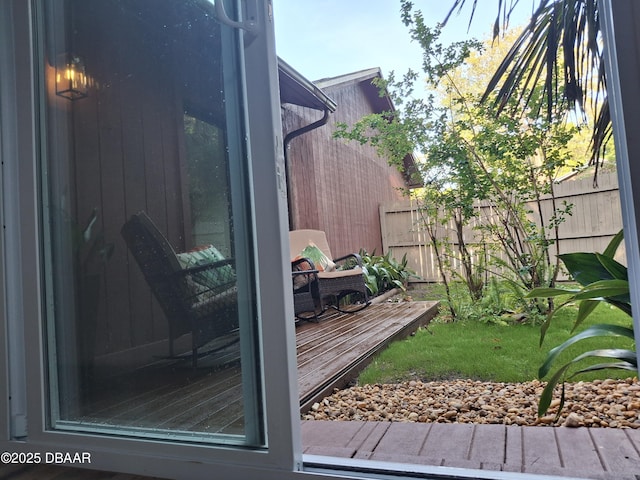 exterior space with fence