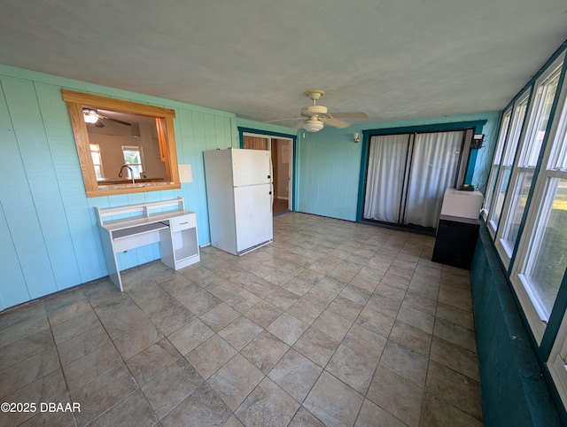 interior space with a sink