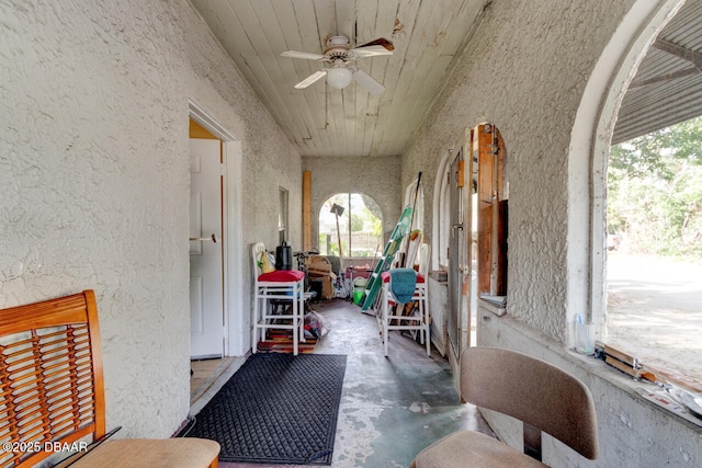 326 Jefferson St, Daytona Beach, FL 32114 - sunroom featuring ceiling fan