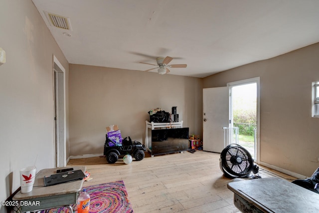 326 Jefferson St, Daytona Beach, FL 32114 - interior space featuring ceiling fan and hardwood / wood-style flooring