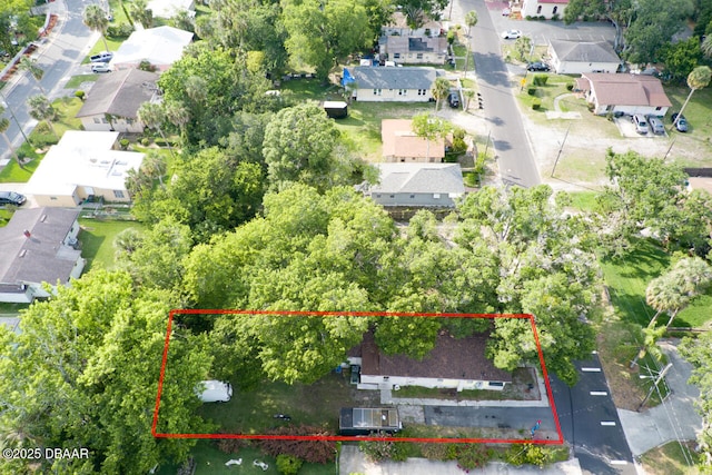 326 Jefferson St, Daytona Beach, FL 32114 - aerial perspective of suburban area featuring property boundaries highlighted