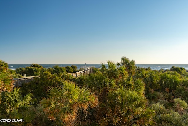 exterior space featuring a water view