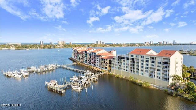 water view featuring a city view