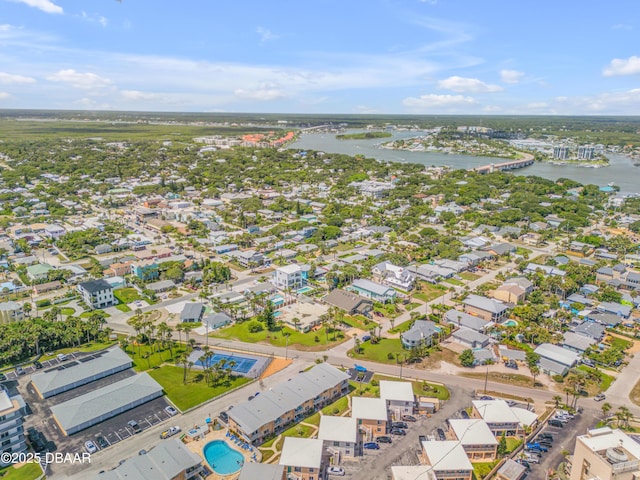 327 Due E St, New Smyrna Beach, FL 32169 - aerial view of residential area with a large body of water